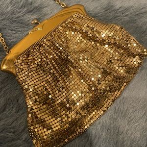 Vintage & Rare Whiting & Davis Co. Gold Mesh Evening Mini Bag
